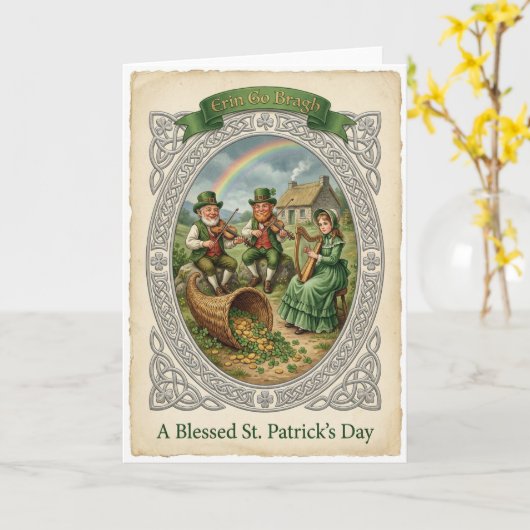 Lucky Folklore Scene Card Karte (Gelbe Blume)