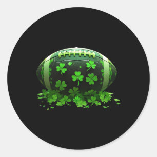 Lucky Football Love Kleeblatt für Fußball St Pat Runder Aufkleber