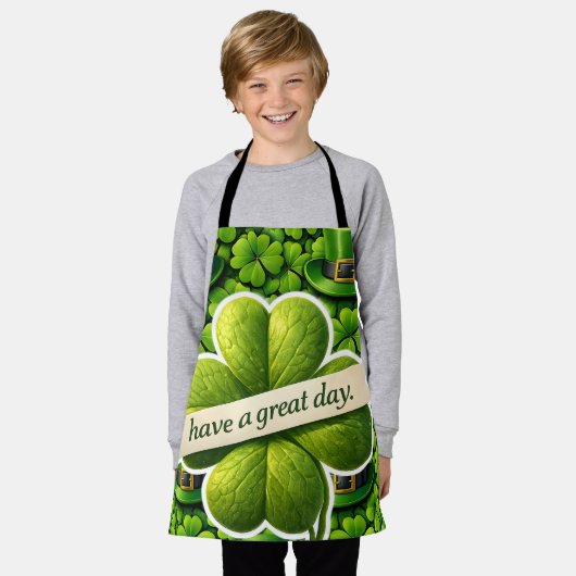 Lucky for leaf clover Saint Patrick's Day Patrick' Schürze (Getragen)