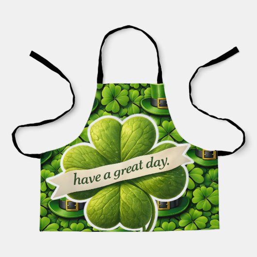 Lucky for leaf clover Saint Patrick's Day Patrick' Schürze (Vorderseite)