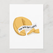 Lucky Fortune Cookie Postkarte (Vorderseite)