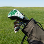 Lucky Four Leaf Clover Irish Shamrock Pattern Golf Headcover (In SItu)