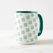 Lucky Four Leaf Clover Irish Shamrock Pattern Golf Tasse (VorderseiteRechts)