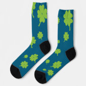 Lucky Four Leaf Clover socks St. Patty’s day Socken (Linkes Detail)