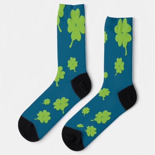 Lucky Four Leaf Clover socks St. Patty’s day Socken (Linkes Detail)