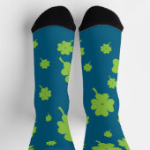 Lucky Four Leaf Clover socks St. Patty’s day Socken (Oben)