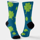 Lucky Four Leaf Clover socks St. Patty’s day Socken (Gewinkelt)