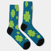 Lucky Four Leaf Clover socks St. Patty’s day Socken (Rechts)