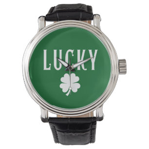 Lucky Four Leaf Clover St Patrick's Armbanduhr