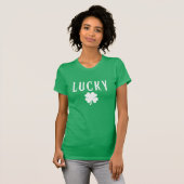 Lucky Four Leaf Clover St Patrick's  T-Shirt (Vorne ganz)