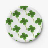 Lucky Four Leaf Clovers Pappteller (Vorderseite)