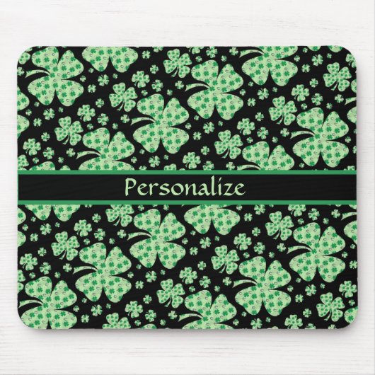 Lucky Four Leaf Clovers personalisieren Mousepad (Vorne)