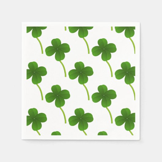 Lucky Four Leaf Clovers Serviette (Vorderseite)