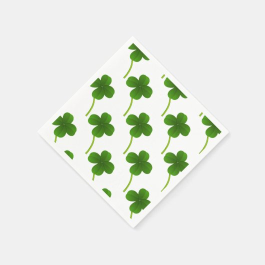 Lucky Four Leaf Clovers Serviette (Ecke)
