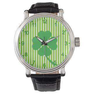 Lucky Four Leaf Kleeblatt Design-87906 Armbanduhr