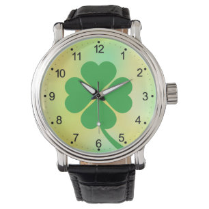 Lucky Four Leaf Kleeblatt Design-87906 Armbanduhr