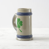 Lucky Four Leaf Kleeblatt Design-87906 Bierglas (Vorderseite Links)