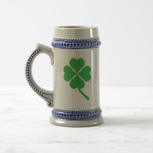 Lucky Four Leaf Kleeblatt Design-87906 Bierglas (Links)