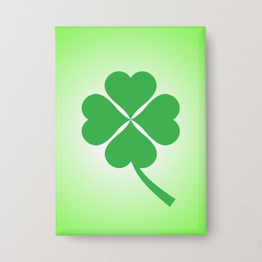Lucky Four Leaf Kleeblatt Design-87906 Button (Vorderseite)