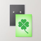 Lucky Four Leaf Kleeblatt Design-87906 Button (Vorderseite/Rückseite)