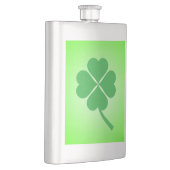 Lucky Four Leaf Kleeblatt Design-87906 Flachmann (Rechts)