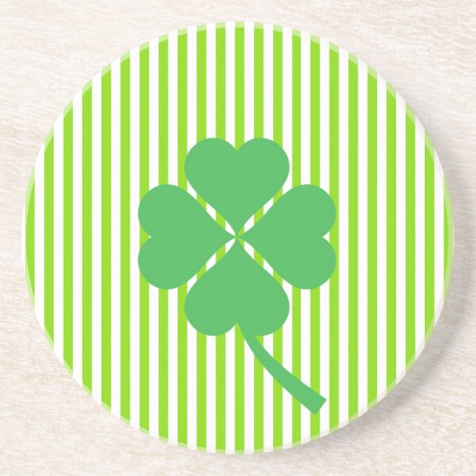 Lucky Four Leaf Kleeblatt Design-87906 Getränkeuntersetzer (Vorne)