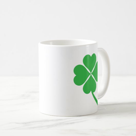 Lucky Four Leaf Kleeblatt Design-87906 Kaffeetasse (VorderseiteRechts)