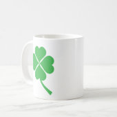 Lucky Four Leaf Kleeblatt Design-87906 Kaffeetasse (Vorderseite Links)