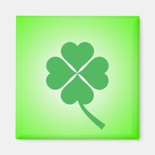 Lucky Four Leaf Kleeblatt Design-87906 Magnet