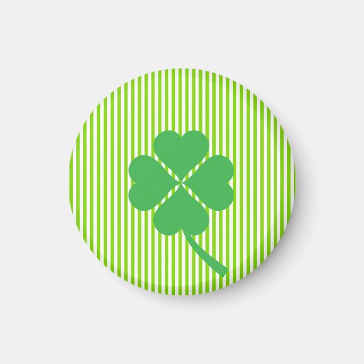 Lucky Four Leaf Kleeblatt Design-87906 Magnet (Vorne)