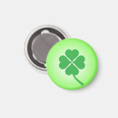 Lucky Four Leaf Kleeblatt Design-87906 Magnet (Vorderseite/Rückseite)