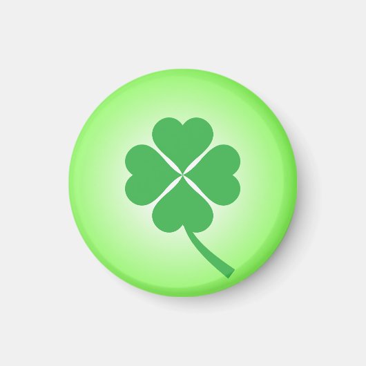 Lucky Four Leaf Kleeblatt Design-87906 Magnet (Vorne)