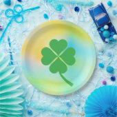 Lucky Four Leaf Kleeblatt Design-87906 Pappteller (Party)