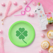 Lucky Four Leaf Kleeblatt Design-87906 Pappteller (Party)