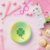 Lucky Four Leaf Kleeblatt Design-87906 Pappteller (Party)