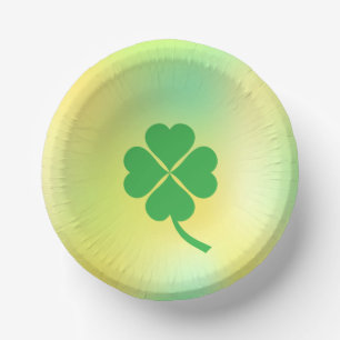 Lucky Four Leaf Kleeblatt Design-87906 Pappteller
