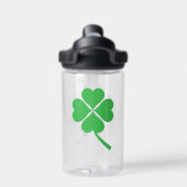 Lucky Four Leaf Kleeblatt Design-87906 Trinkflasche (Rückseite)