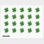 Lucky Fun Cute St. Patrick's Day Runder Aufkleber (Blatt)