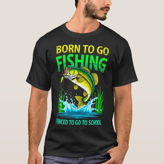 Lucky geht angeln T-Shirt (Vorderseite)