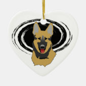 Lucky German Shepherd Owner Ornament (Vorne)