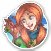 Lucky Girl Aufkleber (Vorderseite)