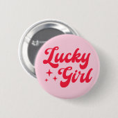 Lucky Girl Button (Vorne & Hinten)