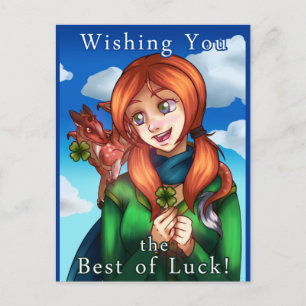 Lucky Girl Card Postkarte