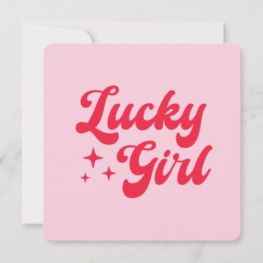Lucky Girl Feiertagskarte (Vorderseite)