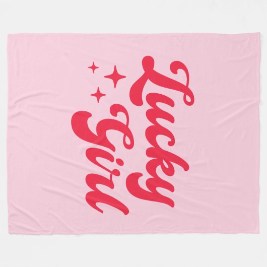 Lucky Girl Fleecedecke (Vorderseite (Horizontal))
