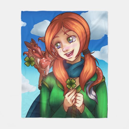 Lucky Girl Fleecedecke (Vorderseite)
