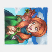 Lucky Girl Fleecedecke (Vorderseite (Horizontal))