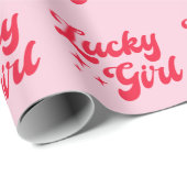 Lucky Girl Geschenkpapier (Rolleneckpunkt)