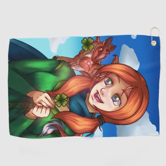 Lucky Girl Golfhandtuch (Horizontal)