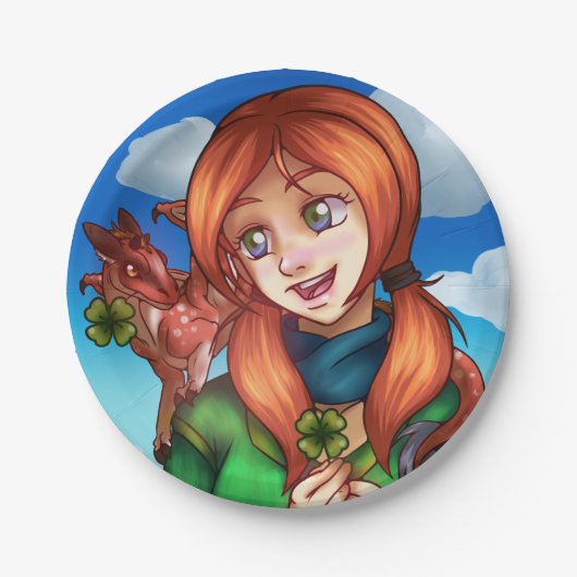 Lucky Girl Pappteller (Vorderseite)